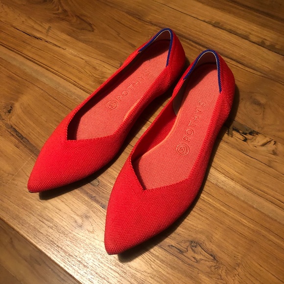 Rothys “The Point” Flats in flame - Picture 5 of 5
